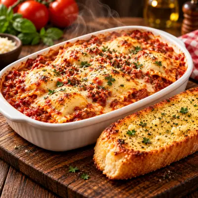 Baked Ravioli (+1 Garlic Bread)