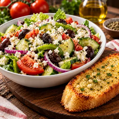 Greek Salad + 1 Garlic Bread
